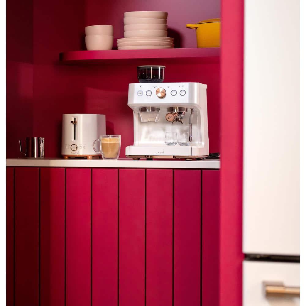 Café ™ Matte White Bellissimo Semi-Automatic Espresso Machine