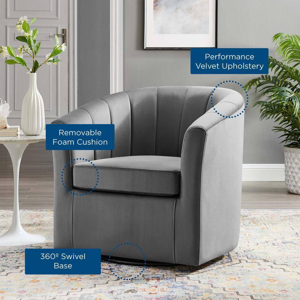 Modway Prospect Performance Velvet Swivel Armchair