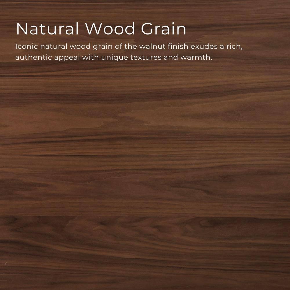 HOMES: Inside + Out 71" Forest Wisp Mid-Century Modern Rectangle Dining Table Seats 6 Walnut