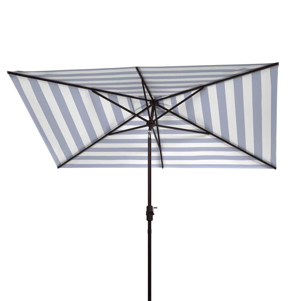 Iris Fashion Line 6.5 X 10 Ft Rectangle Umbrella - PAT8304 - Black/White - Safavieh
