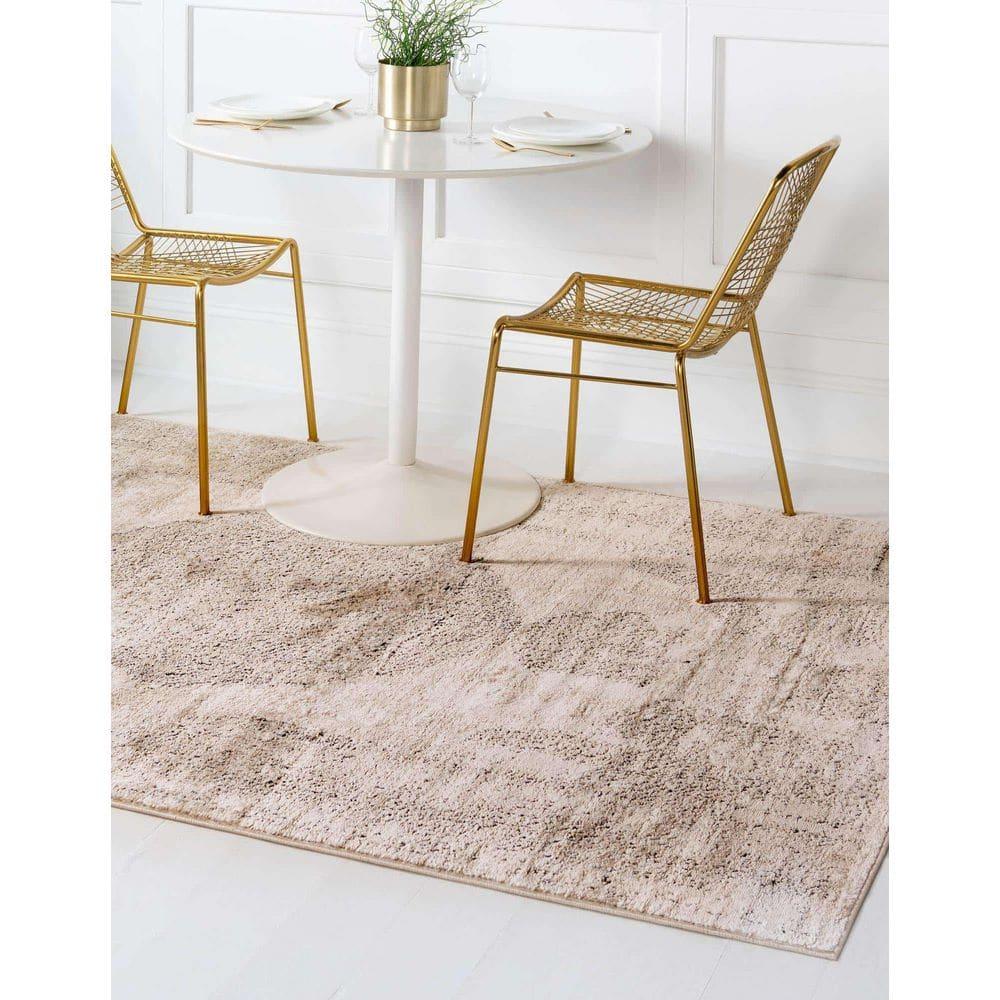 Unique Loom Portland Collection Area Rug - Woodburn (10'  x 14' 1" Rectangle Ivory/Beige)