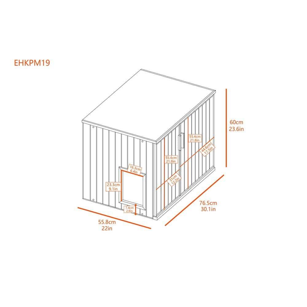 New Age Pet® ECOFLEX® Promax Litter Loo® Litter Box Enclosure Table, Espresso Black - Durable Wood Plastic Composite Cat Litter Box Furniture with No-Track Litter Mat, Easy Clean, Quick Assembly