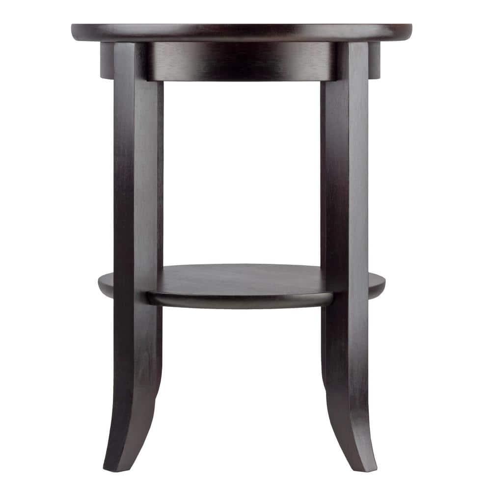 Winsome Genoa End Table Glass Inset one shelf