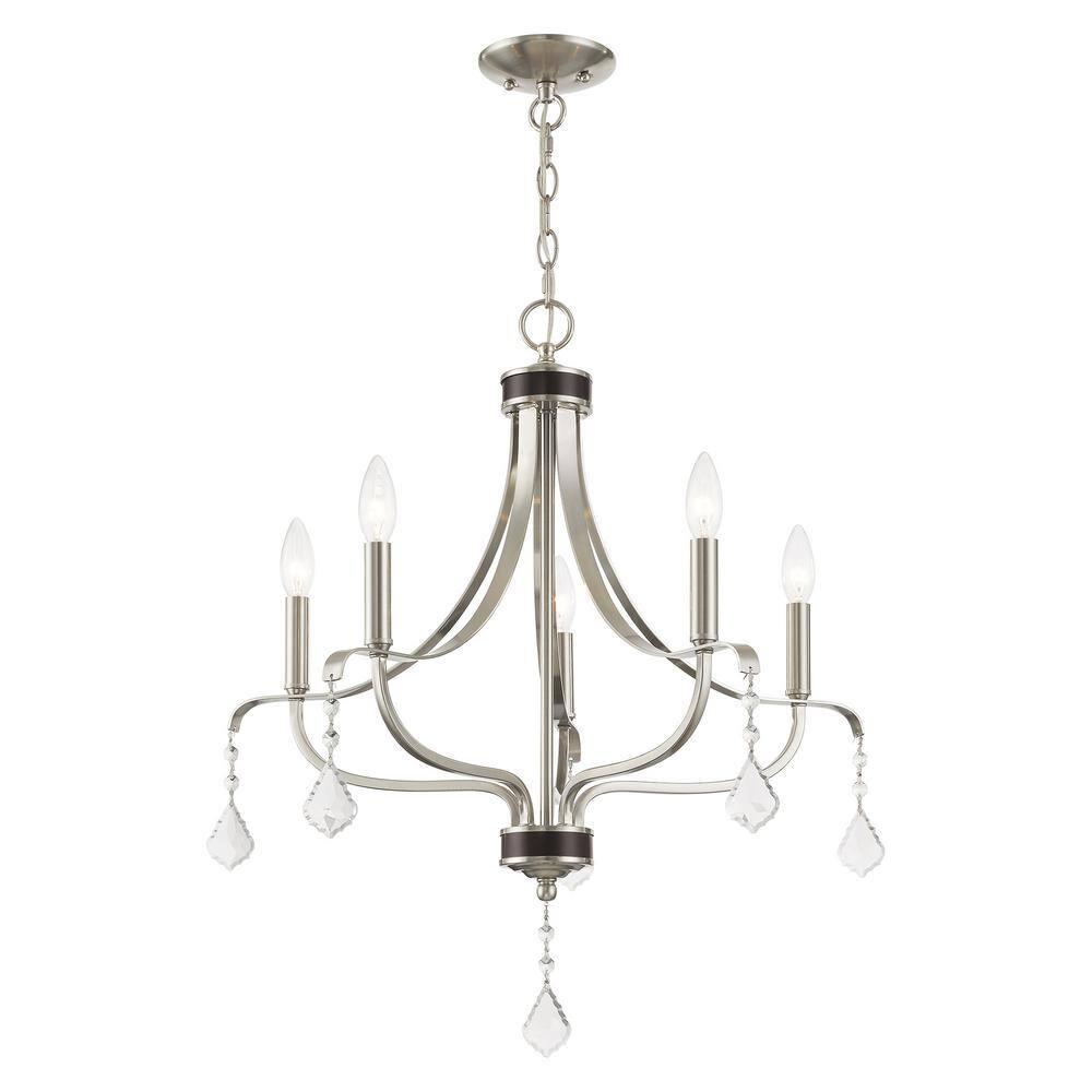 Livex Lighting Laurel 5 - Light Chandelier in  Brushed Nickel