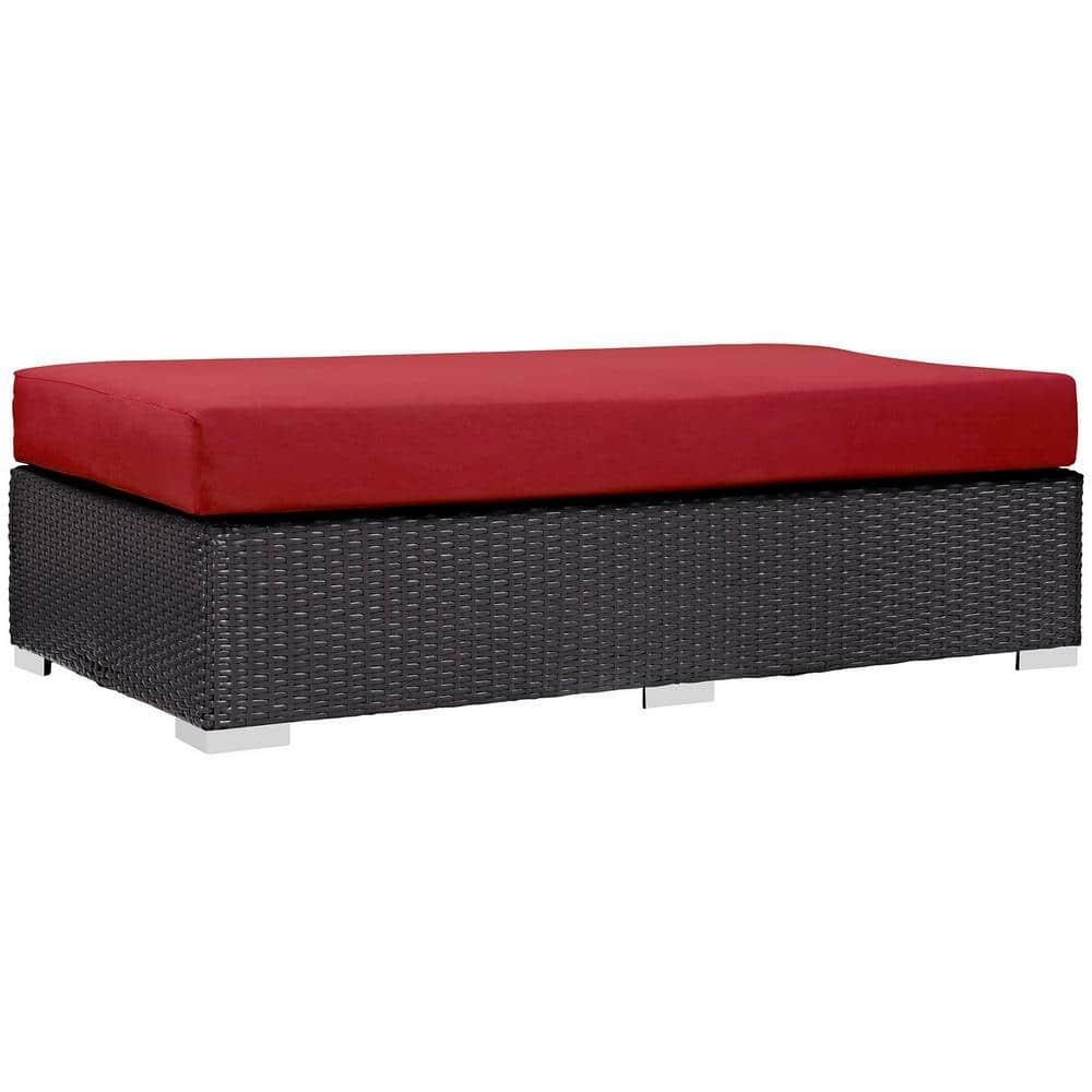 Elswick Rectangle Outdoor Ottoman with Cushion