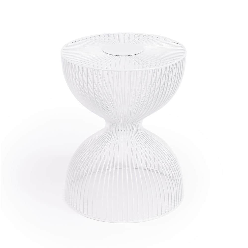 Butler Specialty Nicholas White Metal End Table