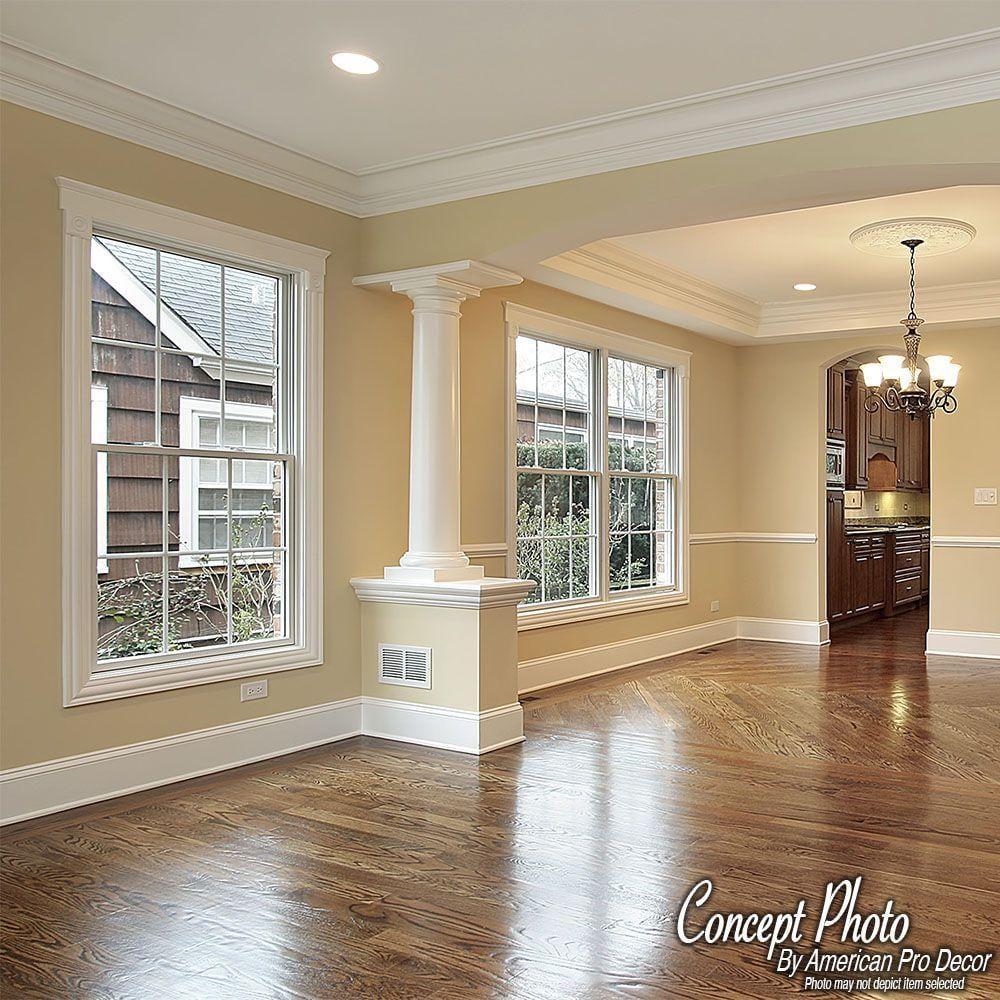 WM 163E 5-5/8 in x 1/2 in x 6 in Long Plain Recycled Polystyrene Base Moulding Sample