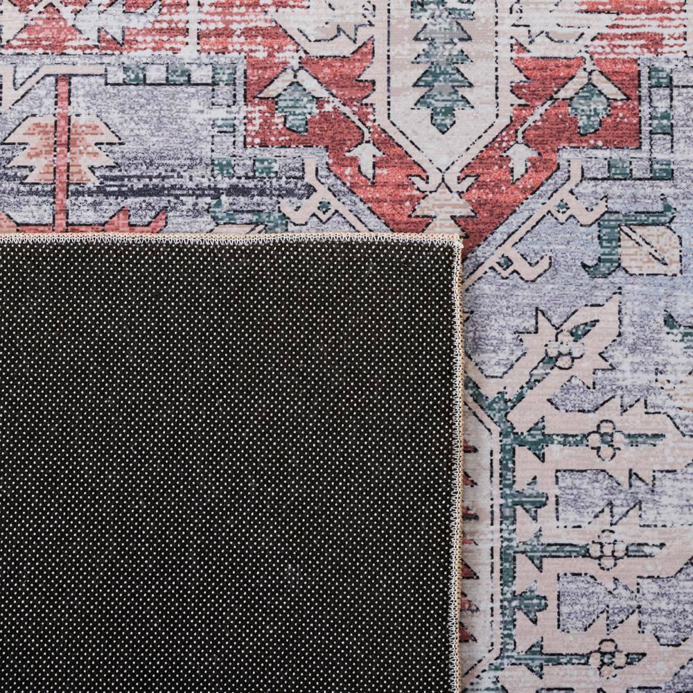 Tucson Vintage Persian TSN102 Power Loomed Machine Washable Skid-Resistant Indoor Area Rug - Grey Blue/Rust - 9'x12' - Safavieh