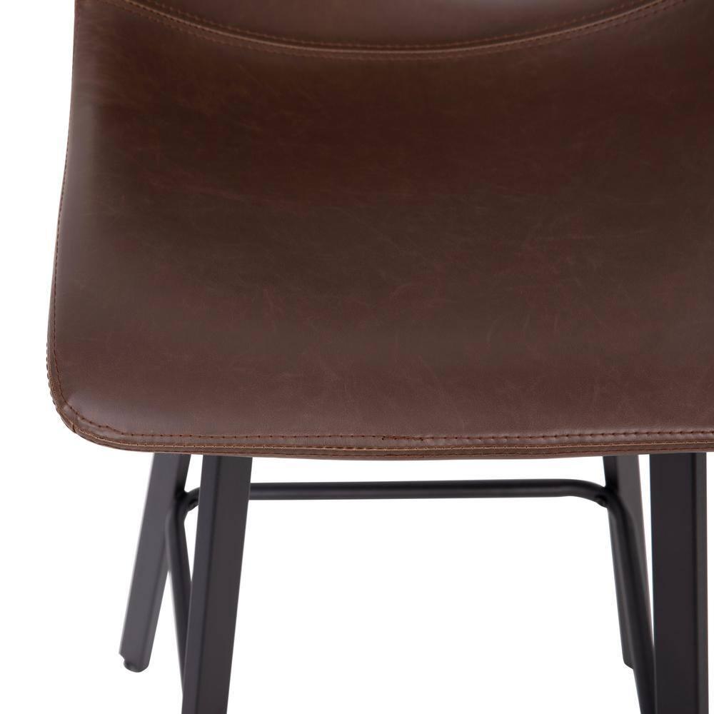 Taylor & Logan Brandy Upholstered Counter Stool with Metal Frame (Set of 2)