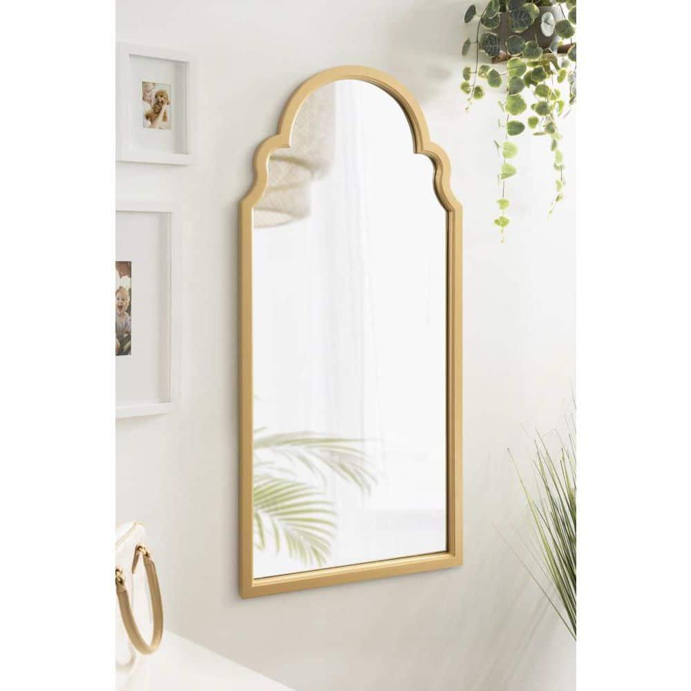 Kate and Laurel Hogan Arch MDF Full Length Mirror, 24x48, Gold
