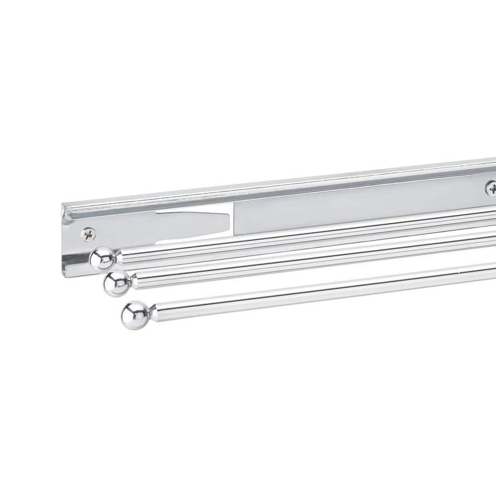 Rev-A-Shelf Rev-A-Shelf Pullout Dish Towel Bar Under Kitchen Cabinet 3 Prong, White 563-47 C