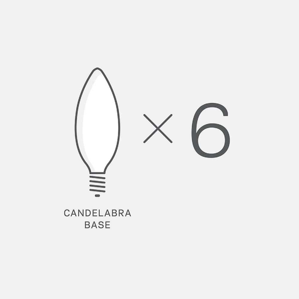 Andrea 6 Light Glass Semi Flush Mount