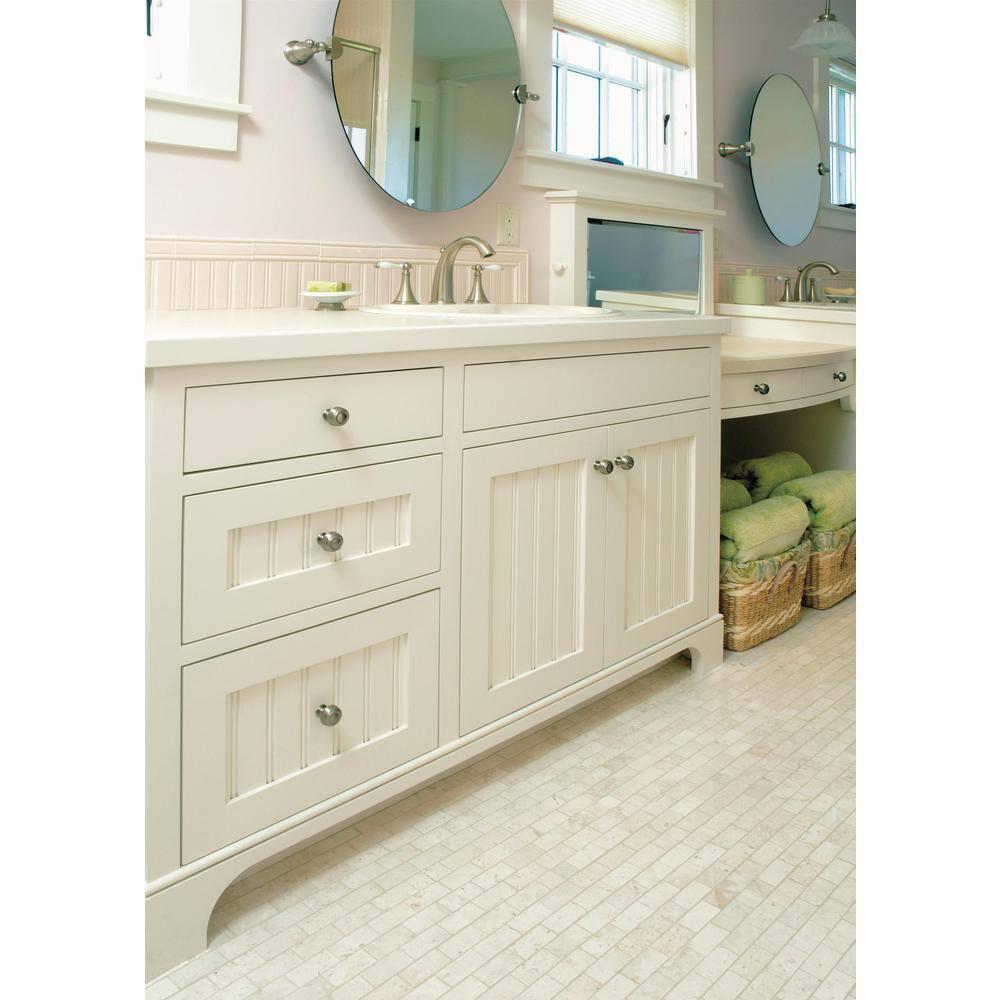 Amerock Kane 1-5/8 inch (41mm) Diameter Satin Nickel Cabinet Knob