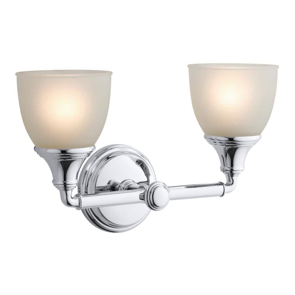 Devonshire 2 Light Indoor Bathroom Vanity Light Fixture, Position Facing Up or Down, UL Listed