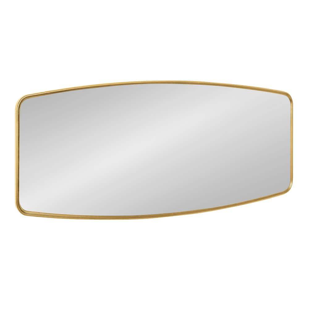 Kate & Laurel All Things Decor 18" x 48" Caskill Full Length Wall Mirror Gold : Modern Rectangle, MDF Frame, No Assembly Required