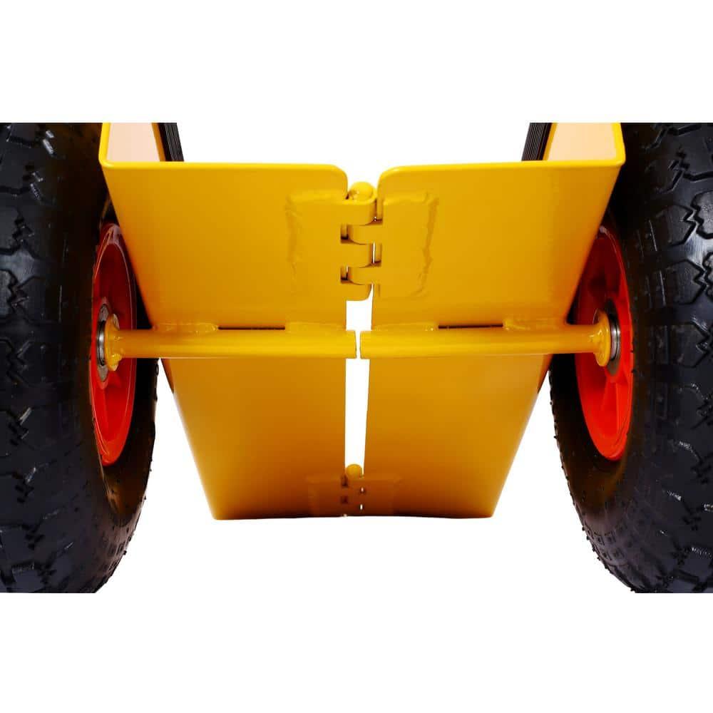 Heavy Duty Panel Dolly Slab Dolly with Handle & 2 10" Peneumatic Tires Wheels 600LBS Load Capacity for Drywall Sheet Heavy Appliance & Material Handling All Terrain Moving Cart Panel Dolly