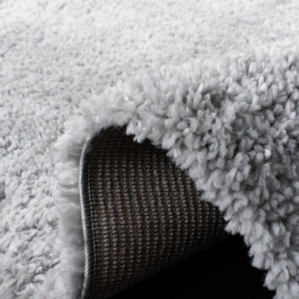 August Shag 900 AUG900 Power Loomed Indoor Accent Rug - Silver - 3'x3' - Safavieh