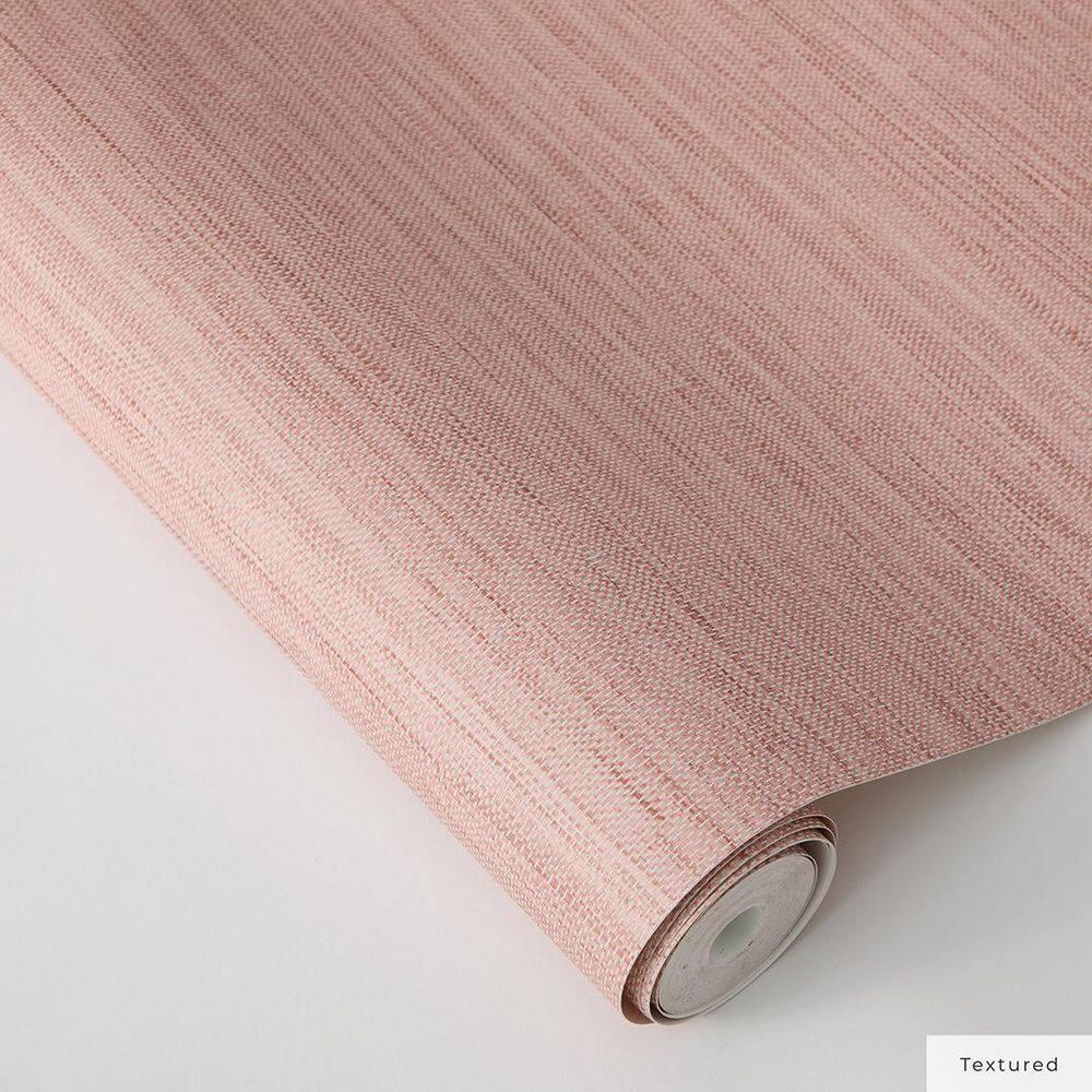 Tempaper & Co.® Fauz Horizontal Grasscloth Removable Peel and Stick Wallpaper, Textured Salmon, 28 sq. ft.: Vinyl, Prepasted
