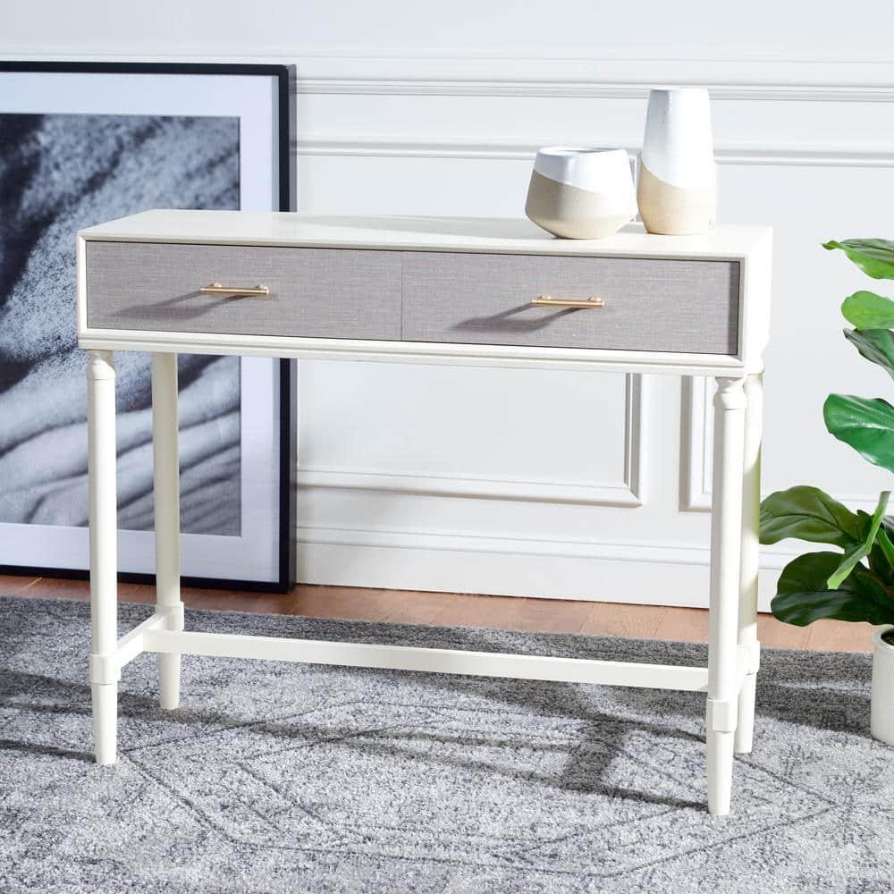Estella 2 Drawer Console Table - CNS5731A - White - Safavieh
