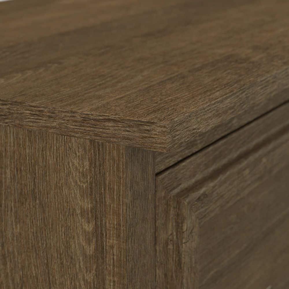 Woodland 40W Shoe Storage Bench with Doors in Ash Brown - Engineered Wood