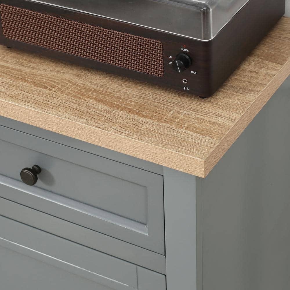 HOMCOM Sideboard Buffet Cabinet with Storage Drawers, 2 Door Kitchen Storage Cabinet with Adjustable Shelves, Coffee Bar for Living Room, Dark Gray