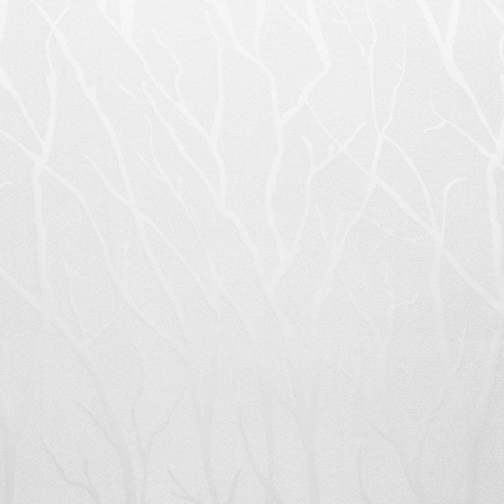 Set of 2 (96"x52") Forest Hill Woven Blackout Grommet Top Window Curtain Panel White - Exclusive Home: Thermal Insulated, Room Darkening