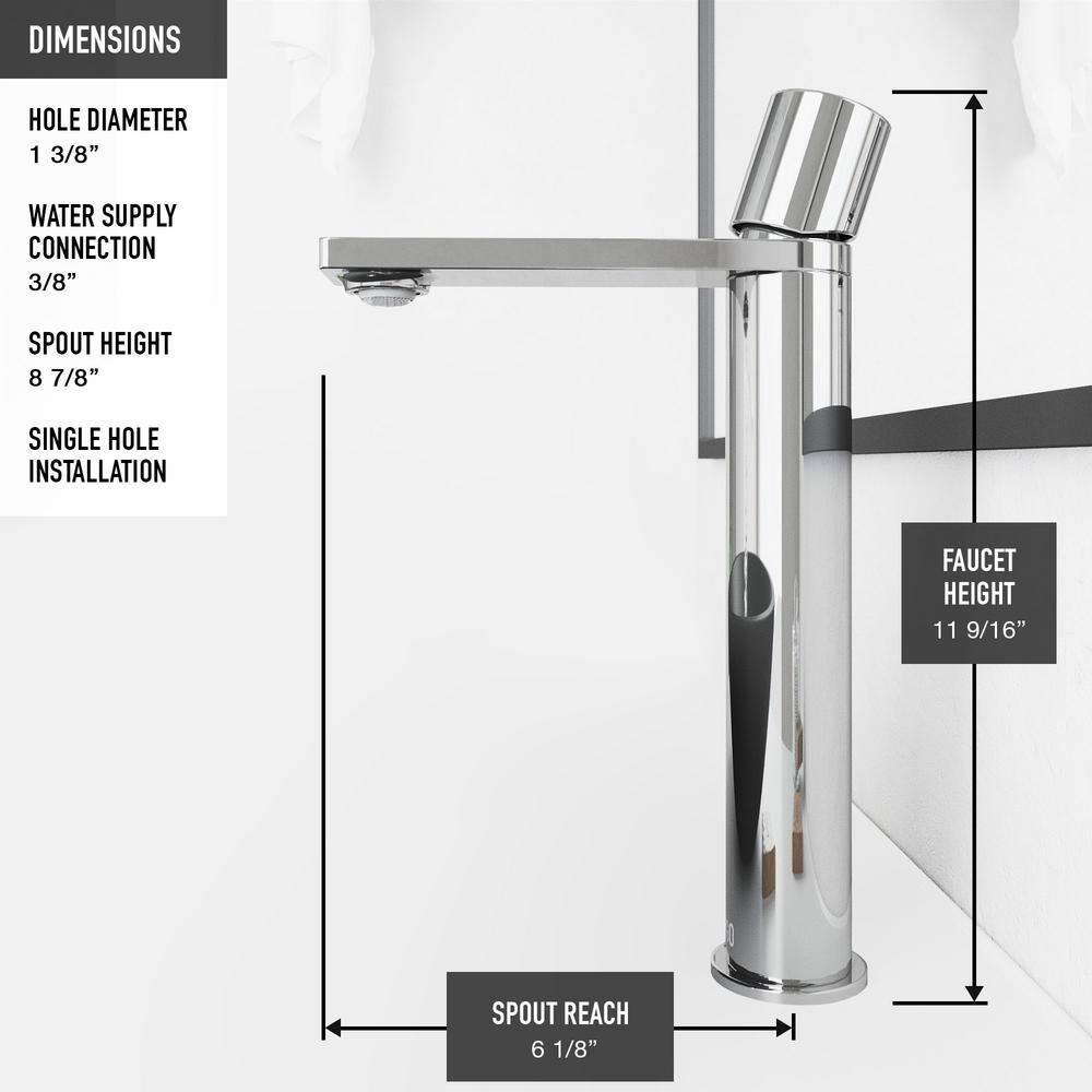 Gotham 12" H Single Handle Vessel Sink Bathroom Faucet