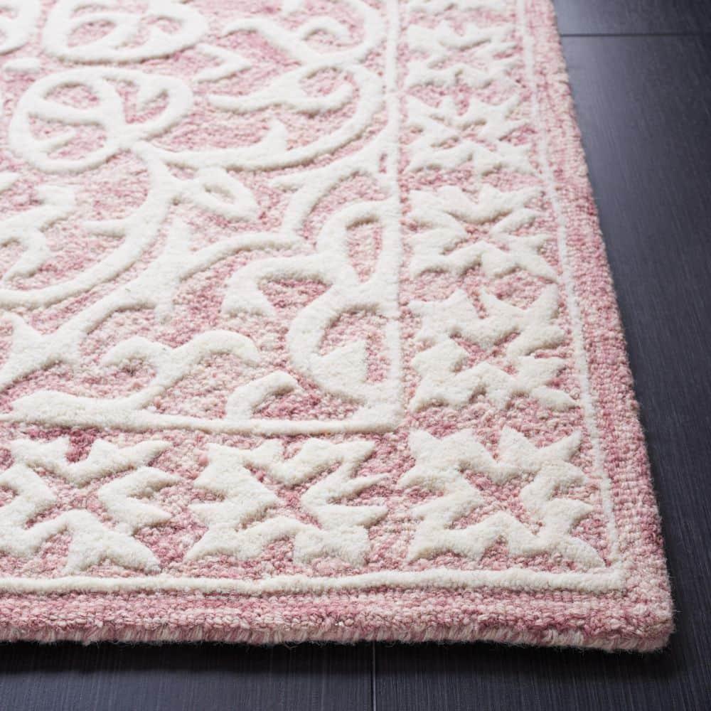 Metro MET857 Hand Tufted Indoor Area Rug - Pink/Ivory - 5'x8' - Safavieh