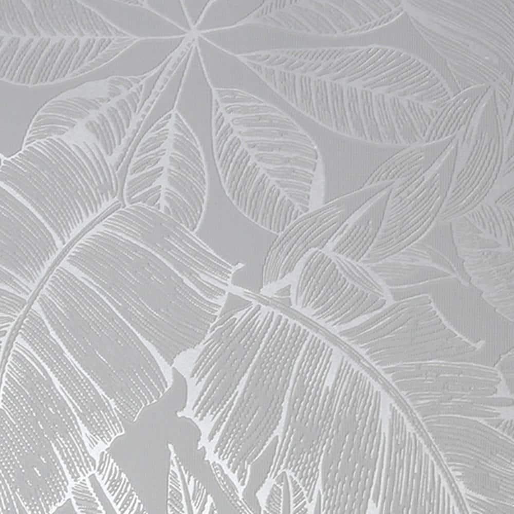Tropic Archive Mid Grey Wallpaper Sample