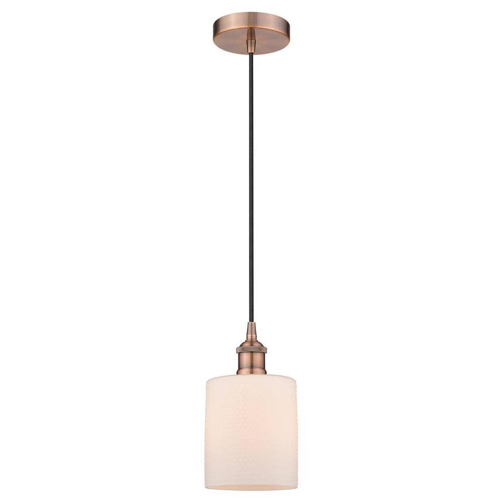 Innovations Lighting Cobbleskill 1 - Light Pendant in  Antique Copper