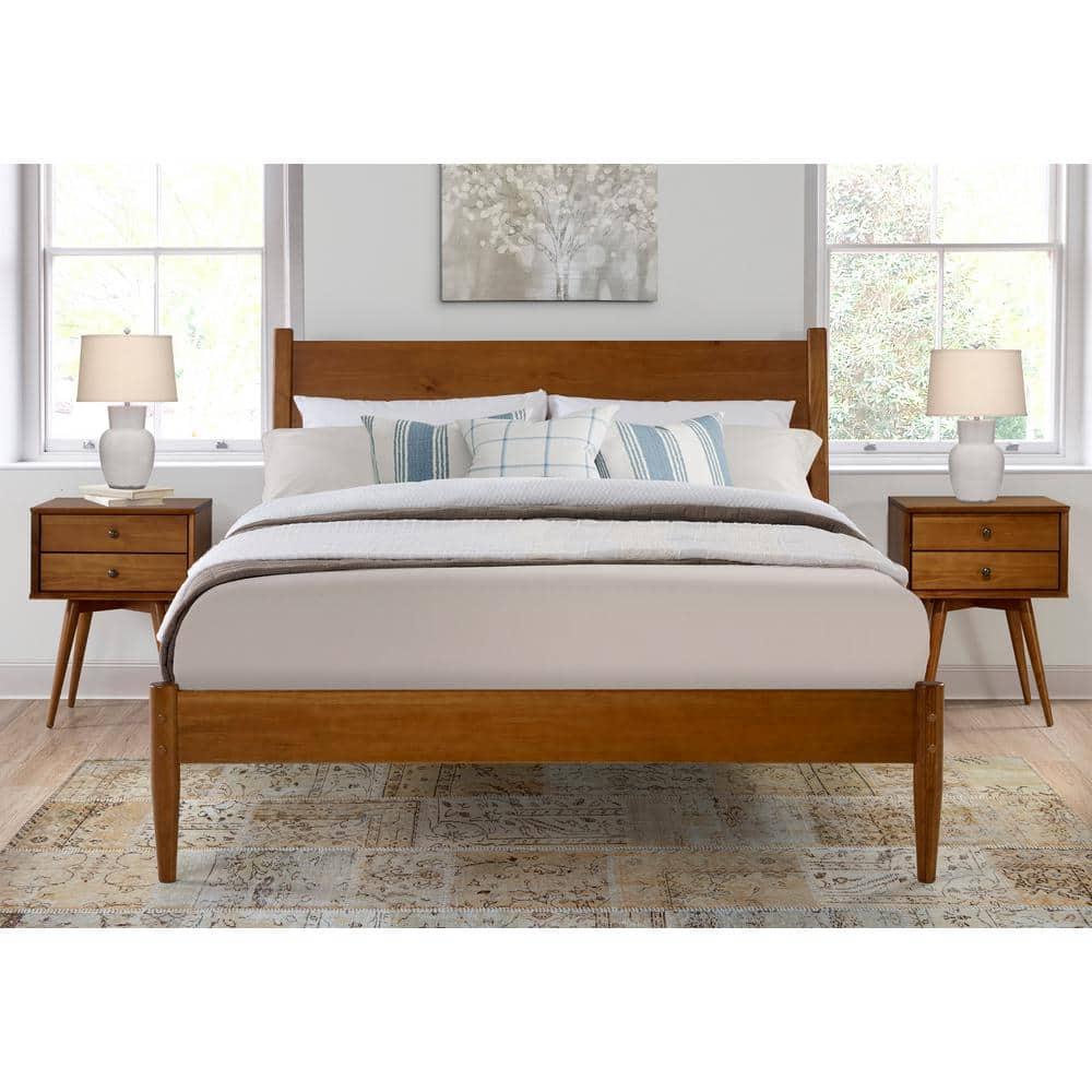 Mid-Century Castanho King Platform Bed