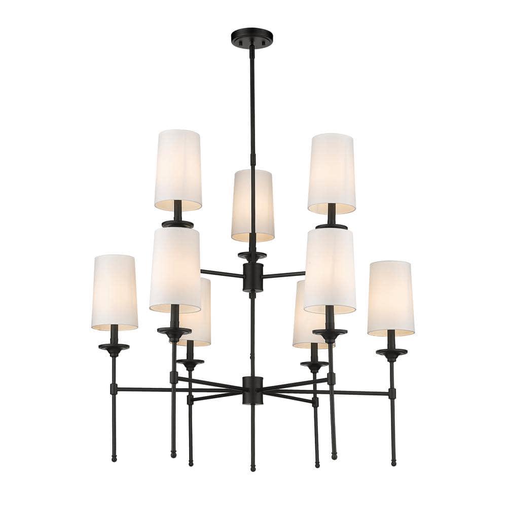 Hayse 9 - Light Dimmable Tiered Chandelier