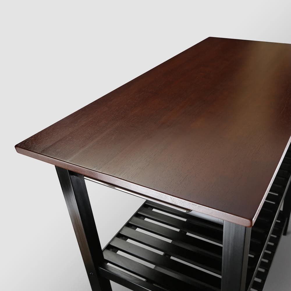 Casual Home Kitchen Island with Solid Wood