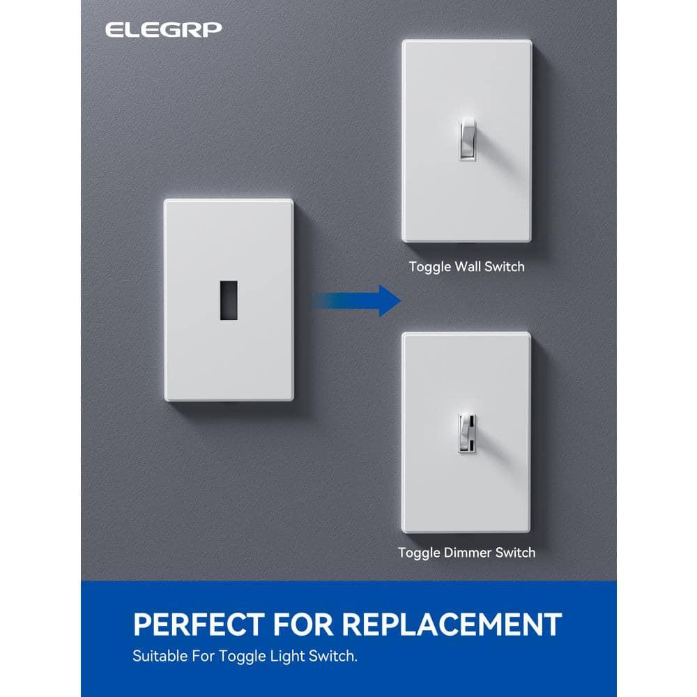 ELEGRP No Subject 1 - Gang Toggle Light Switch Wall Plate (Set of 10)