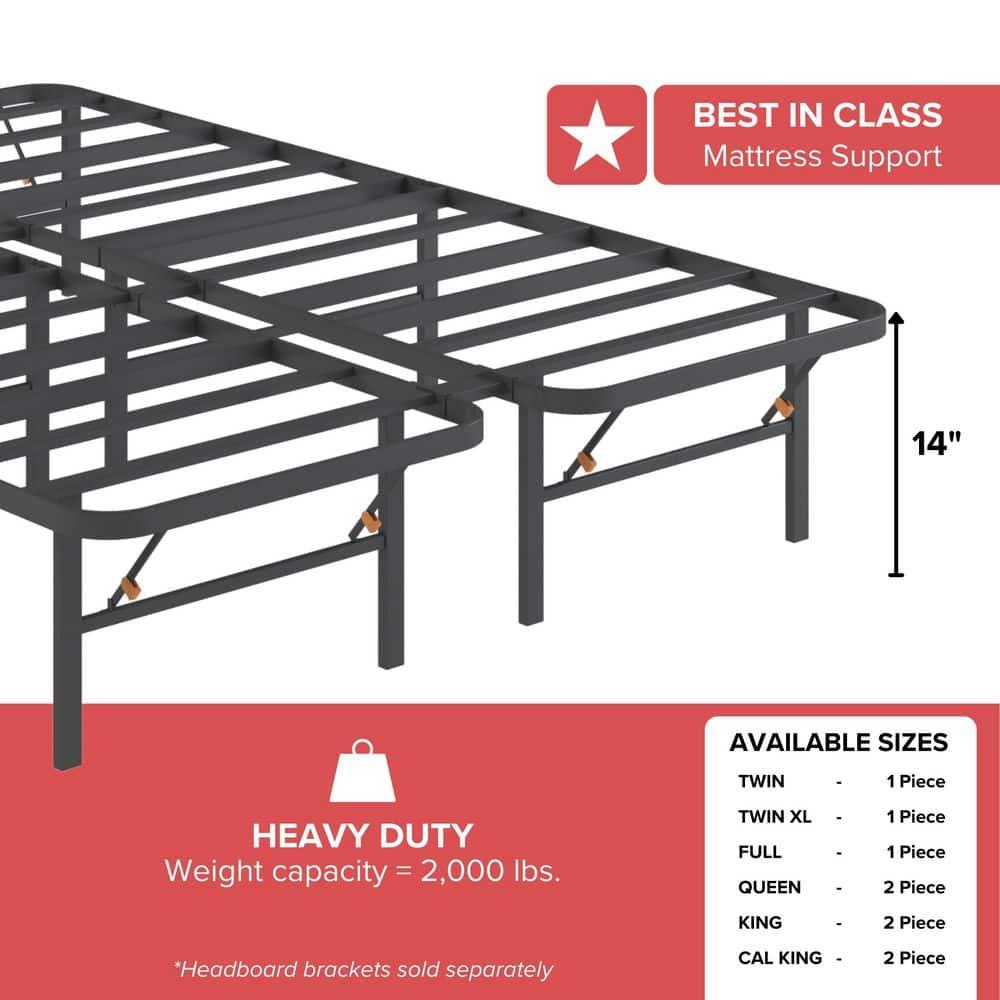 Home by Hollywood Bedder Base Steel Platform Bed Frame with 14" Underbed Storage