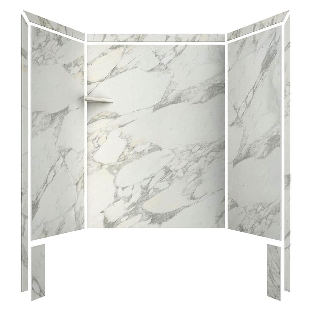 FlexStone Royale 60"W x 36"D x 80"H Alcove Bathtub/Shower Surround