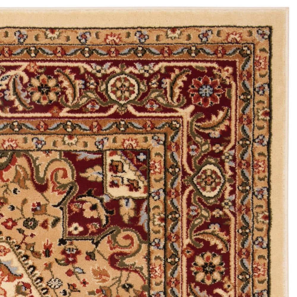 Lyndhurst Heriz LNH330 Power Loomed Area Rug - Ivory/Red - 6'x9' - Safavieh