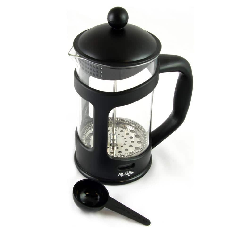 Gibson 3.5-Cup Mr Coffee Brivio French Press Coffee Maker with Plastic Lid