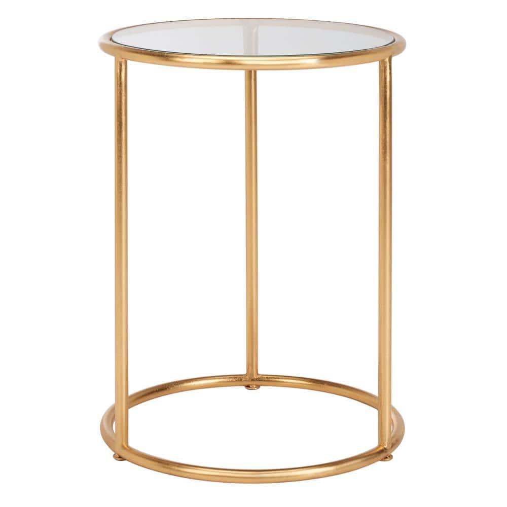 Shay Accent Table - FOX2523B - Gold/Clear - Safavieh Couture