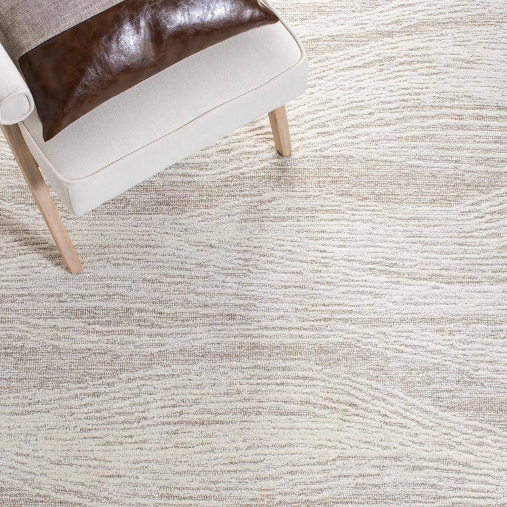 Metro MET995 Hand Tufted Indoor Area Rug - Natural/Ivory - 6'x6' - Safavieh