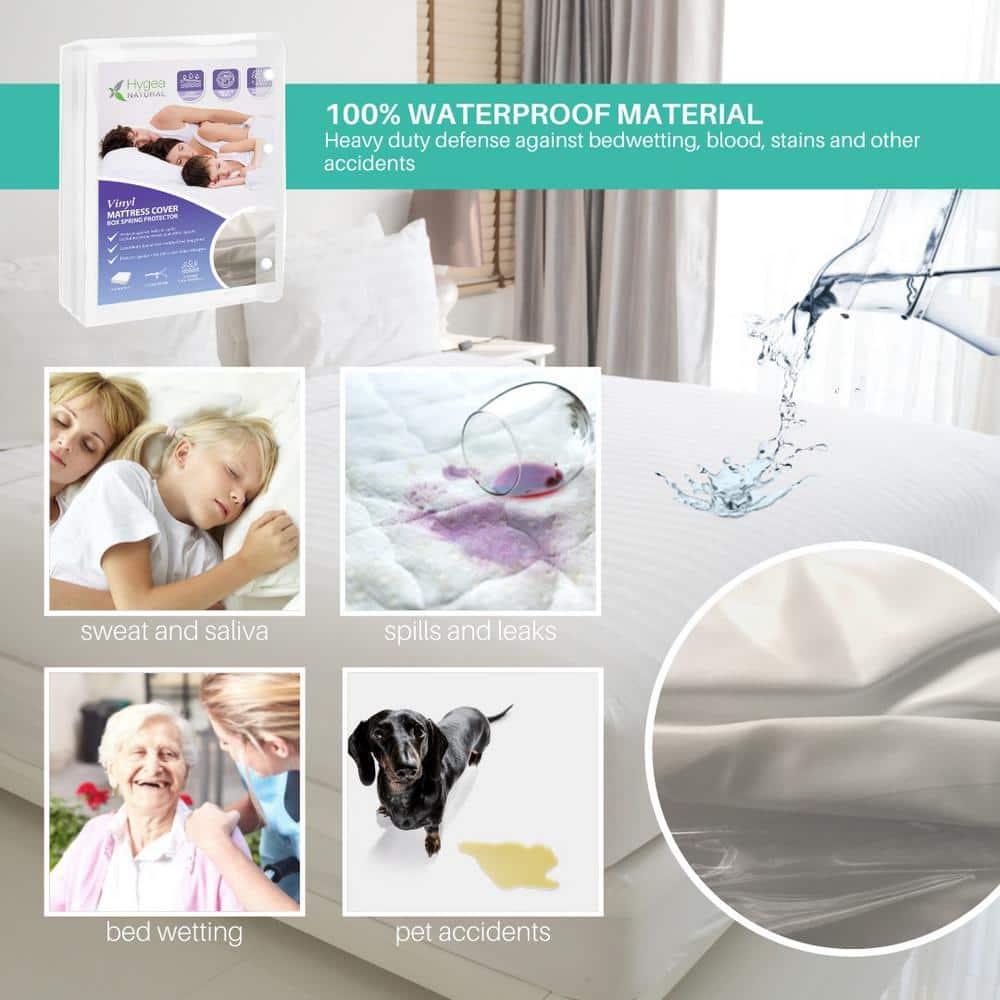 Hygea Natural 6 Gauge Vinyl Waterproof Zippered Box Spring / Mattress Protector