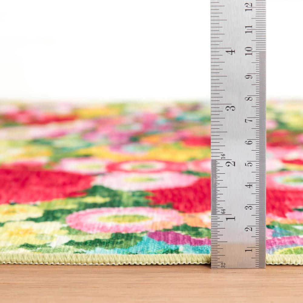 Annie Selke - Dash & Albert Chamomile Cluster Multi Machine Washable Rug, 2x3, Multi