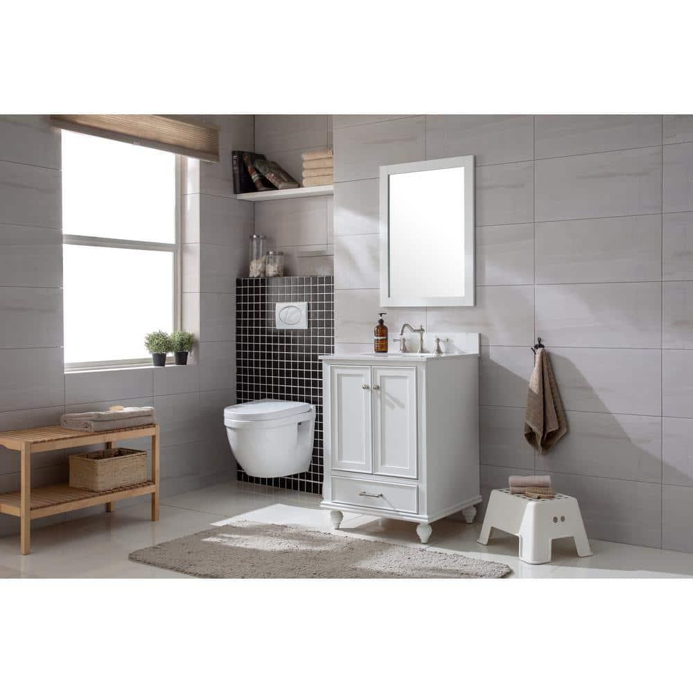 Melissa 24" Single Vanity - Grain White
