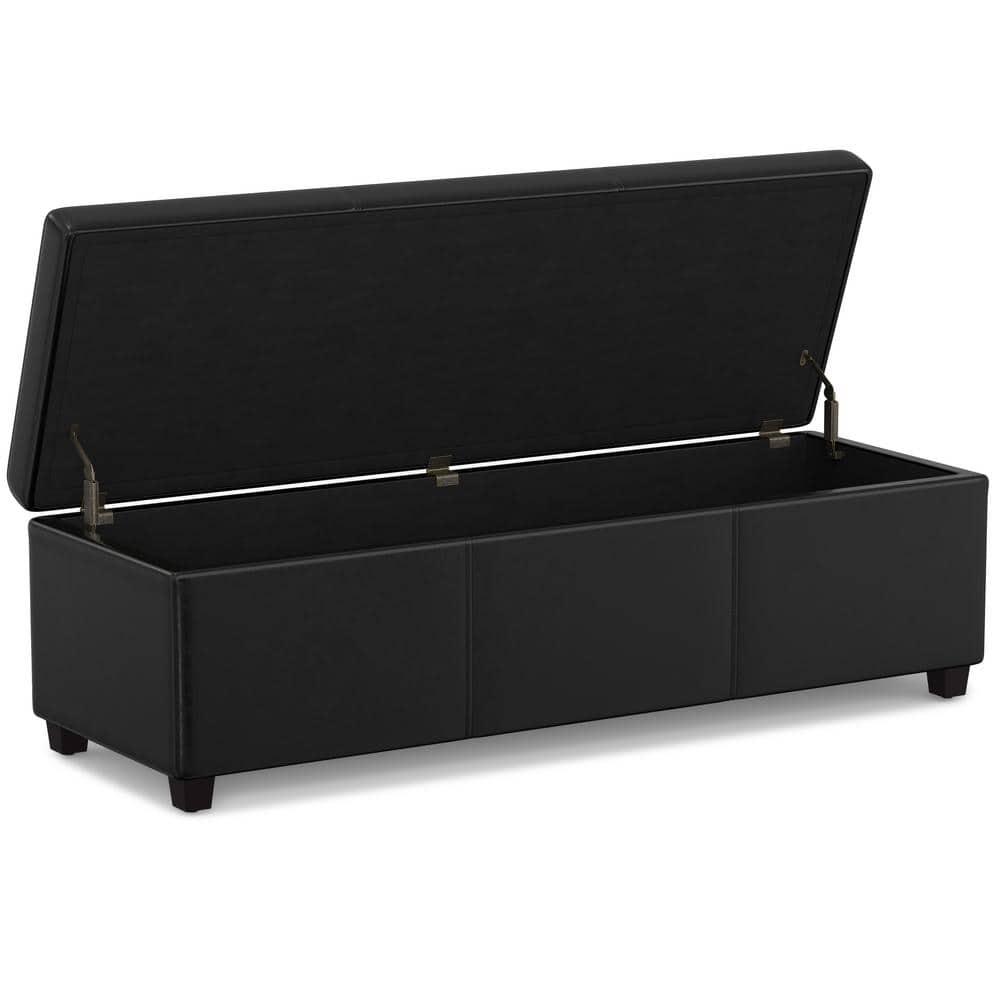 Simpli Home Avalon Extra Large Storage Ottoman Bench,Assembled