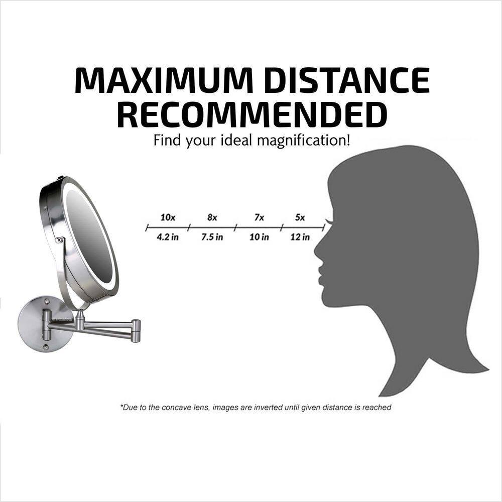 Ovente Concave LED Wall Mirror