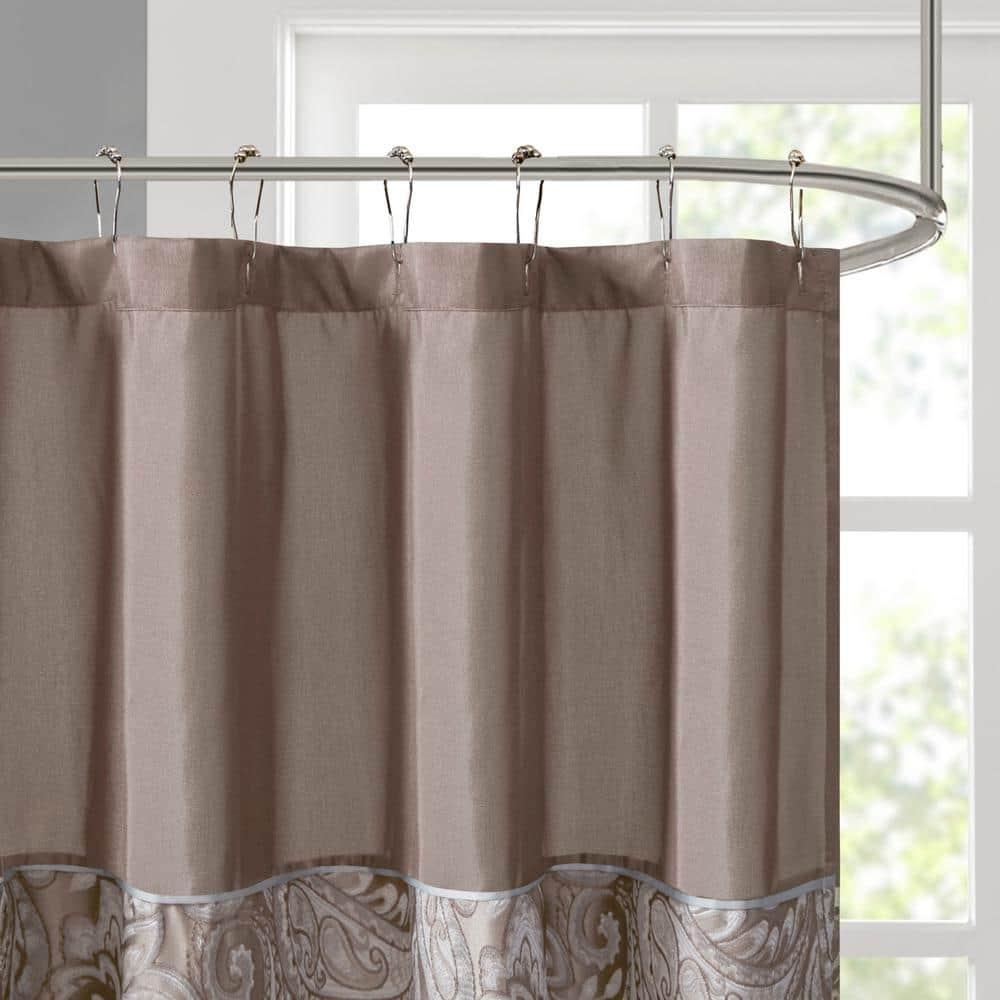 Madison Park Aubrey Paisley Jacquard Shower Curtain