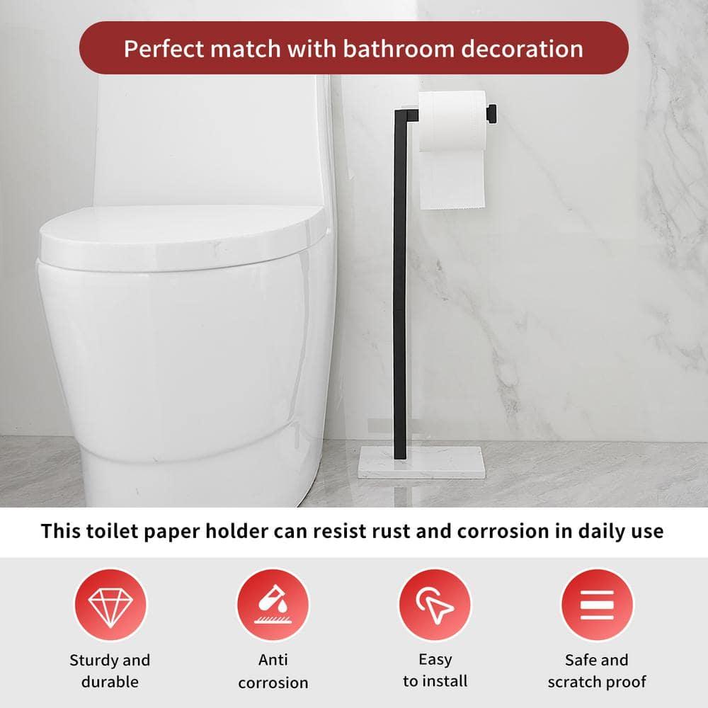 Free Standing Toilet Paper Holder with Weighted Base
