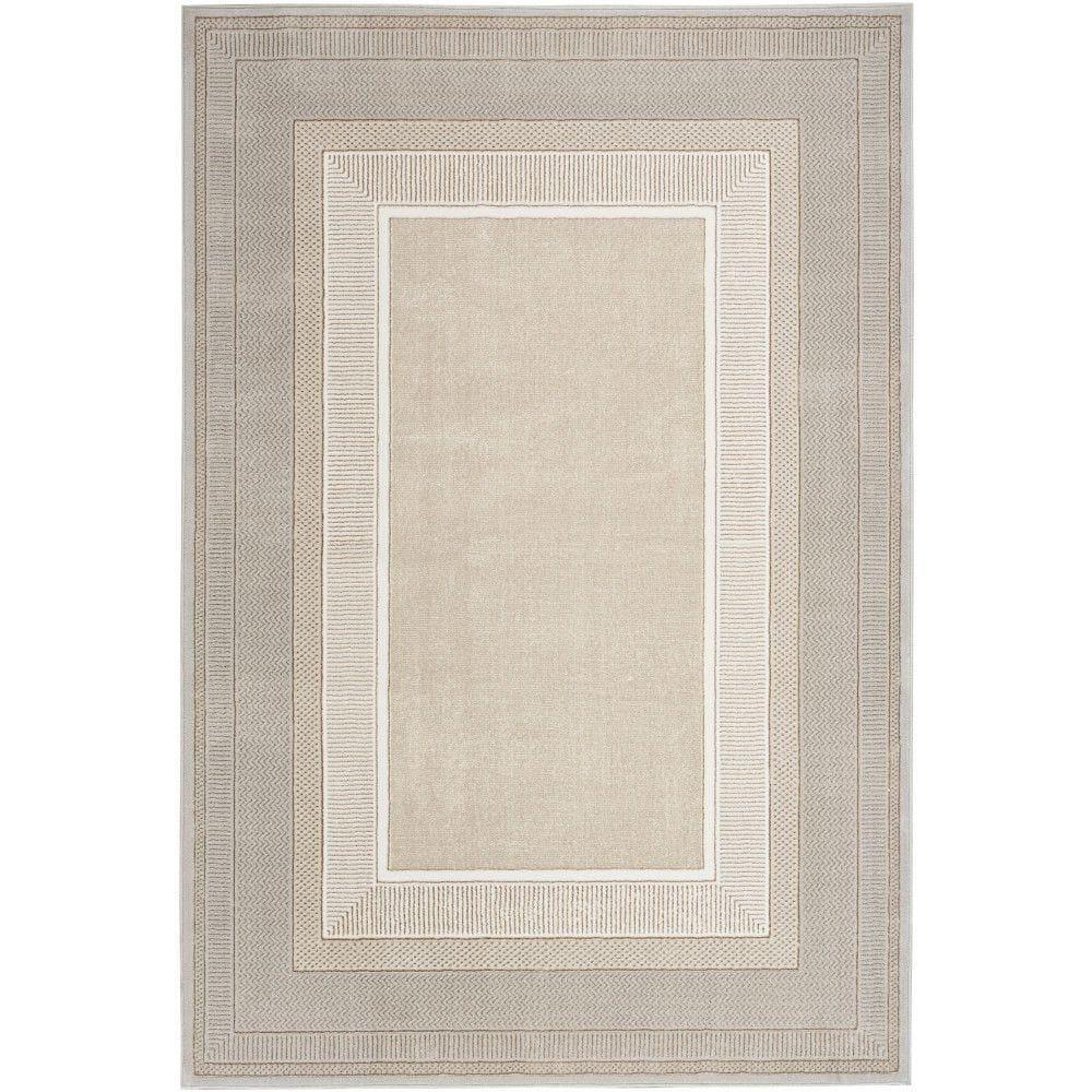 Nourison Glam 5'3" x 7'3" Ivory Modern Indoor Rug