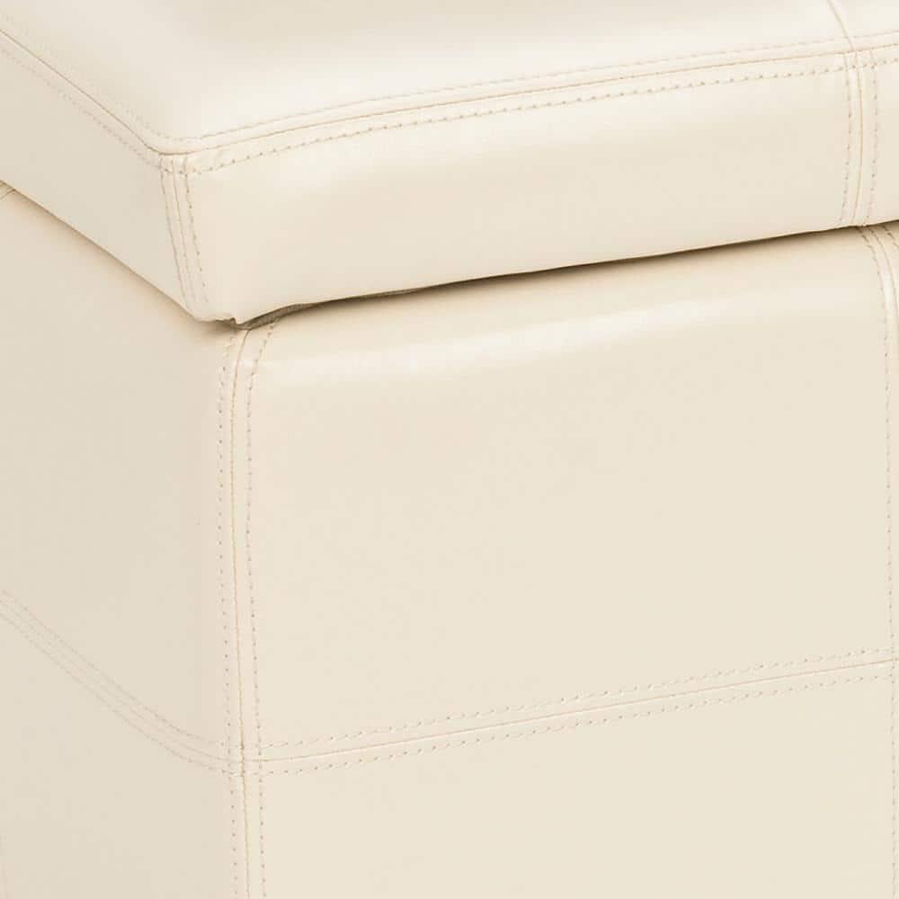 Maiden Tufted Storage Bench Large - Flat Cream - Safavieh