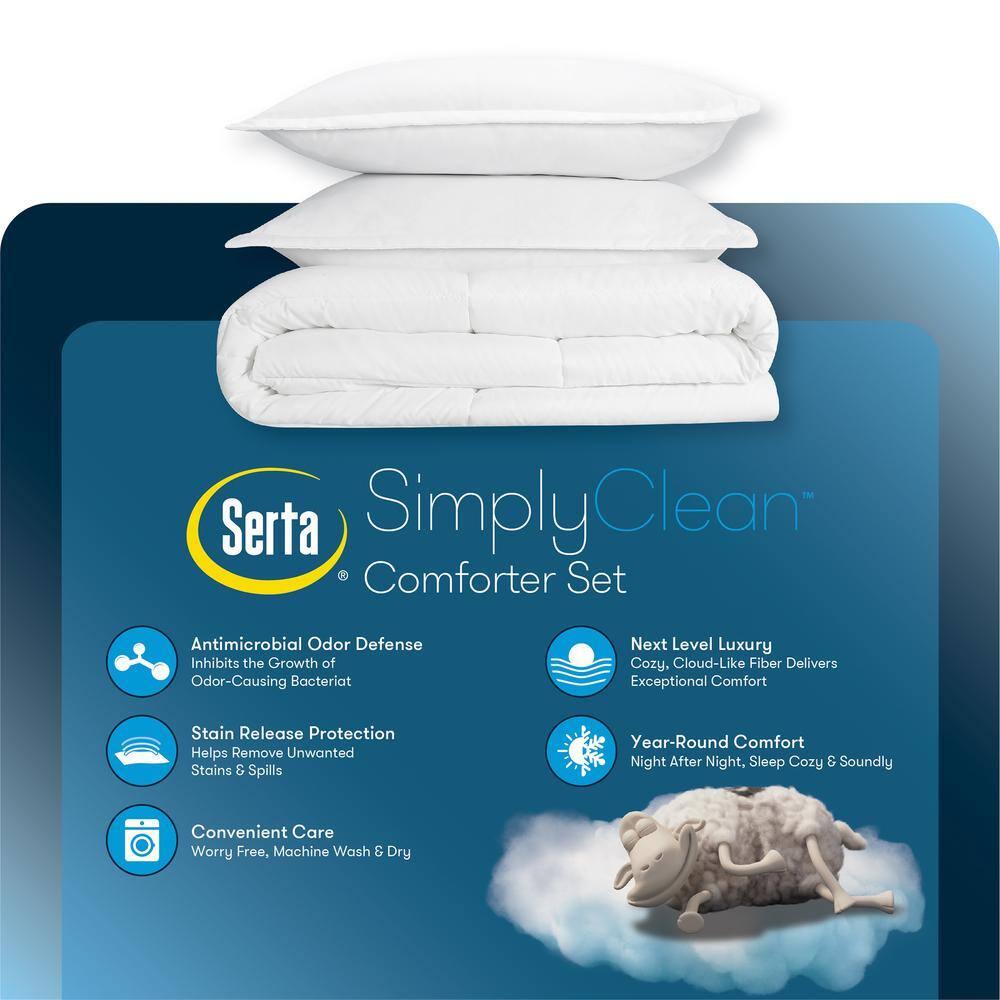 Serta Microfiber 3 Piece Comforter Set